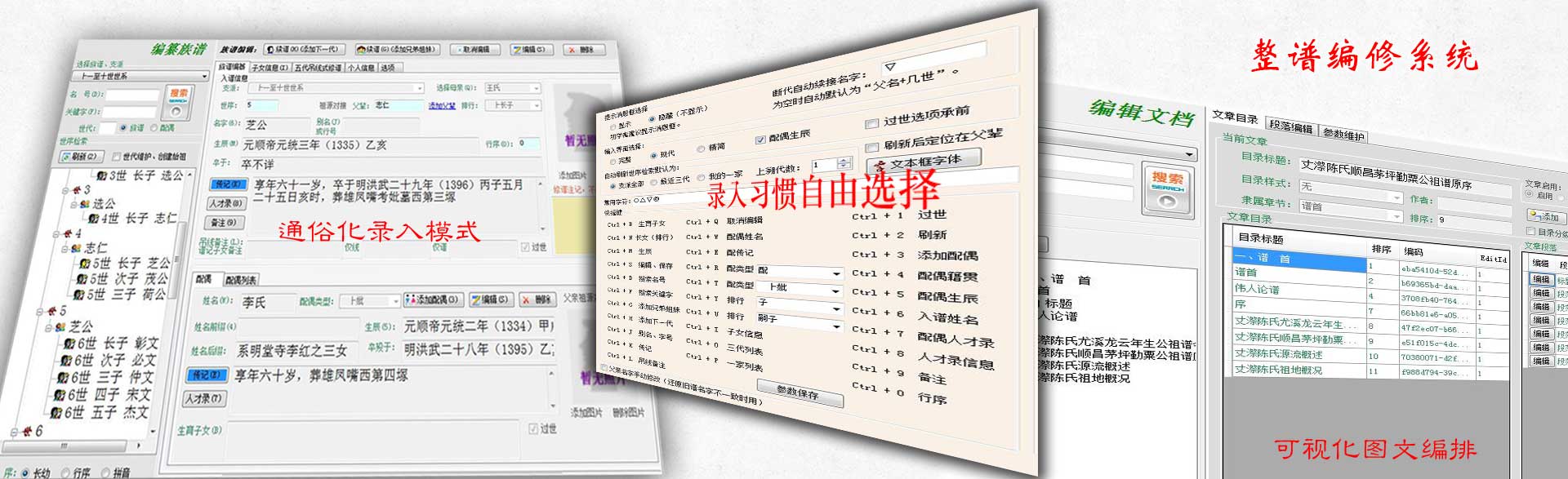 家谱软件排版系统